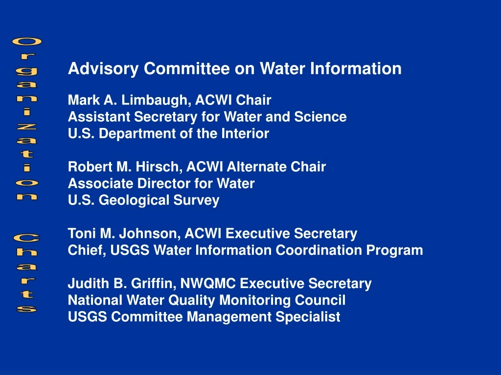 advisory committee on water information mark