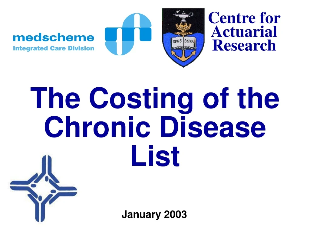 the costing of the chronic disease list