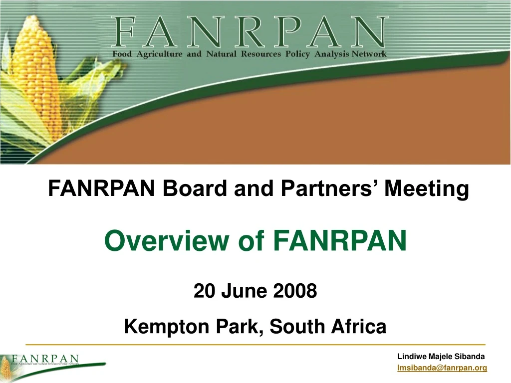 lindiwe majele sibanda lmsibanda@fanrpan org