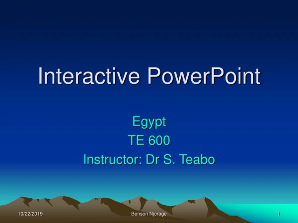 Interactive PowerPoint