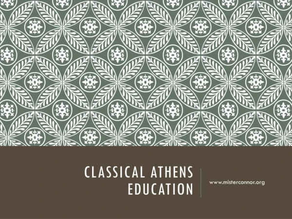 Classical Athens Education