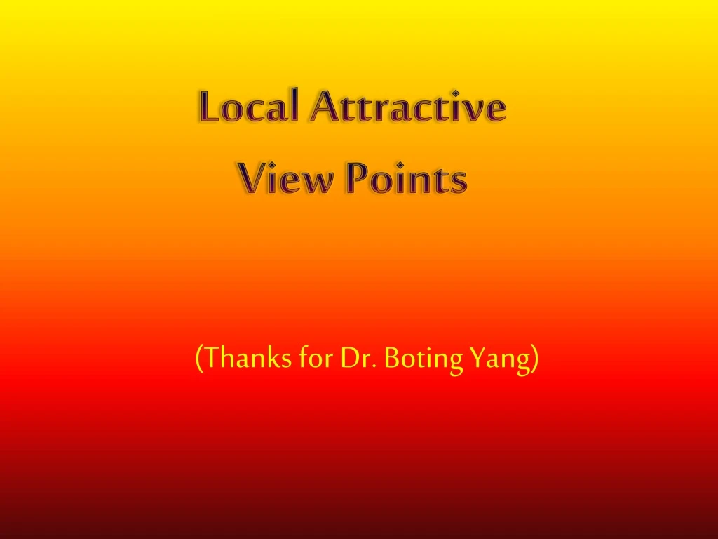 local attractive view points