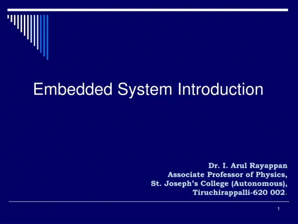 Embedded System Introduction