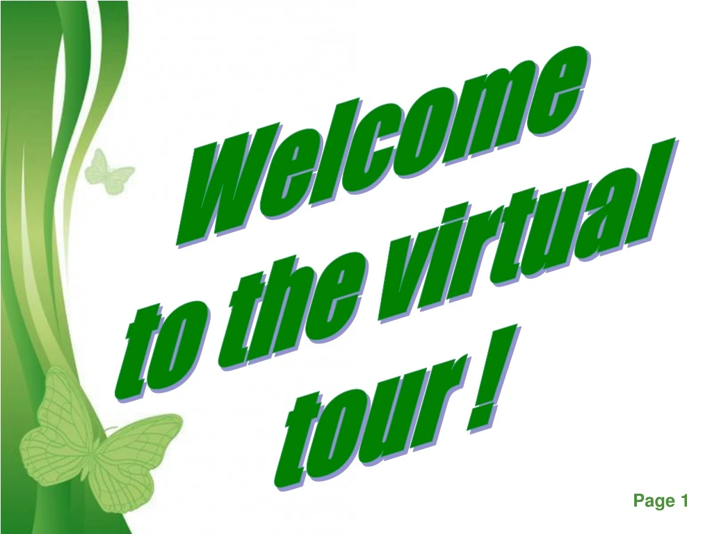 welcome to the virtual tour