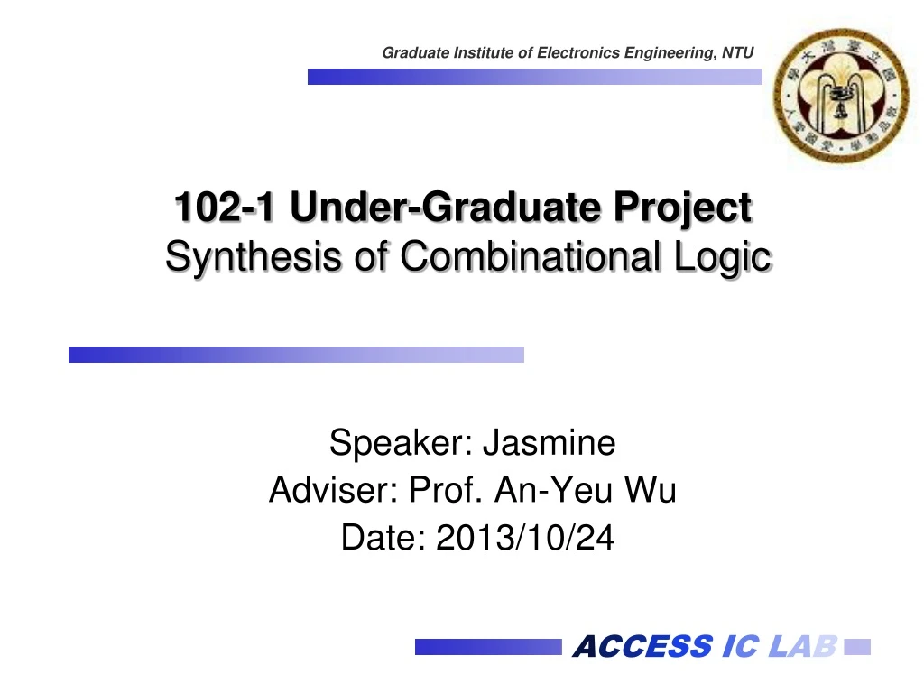 102 1 under graduate project synthesis of combinational logic