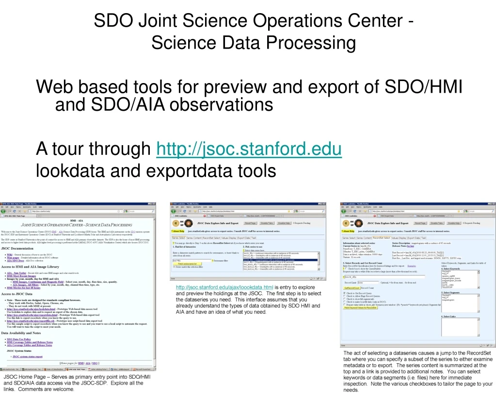 sdo joint science operations center science data