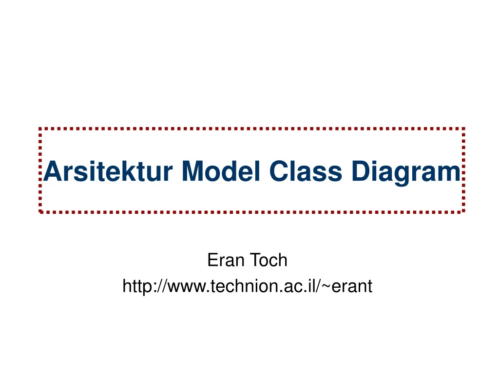 arsitektur model class diagram