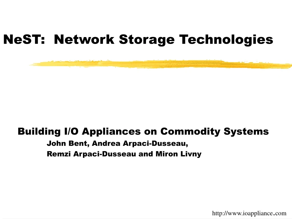 nest network storage technologies