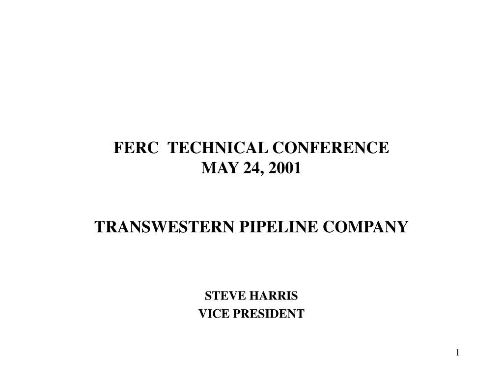 ferc technical conference may 24 2001