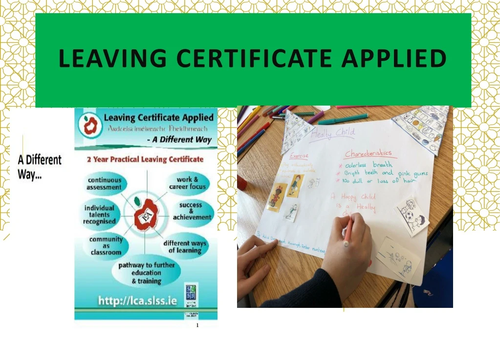 leaving certificate applied