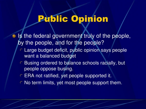 Public Opinion