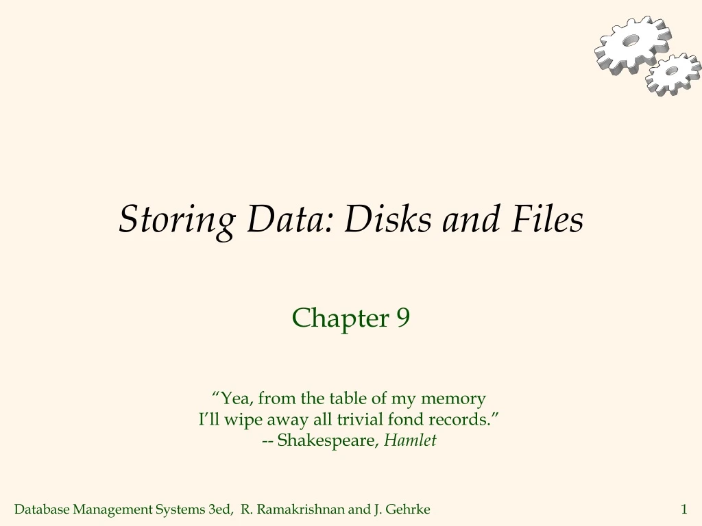 storing data disks and files