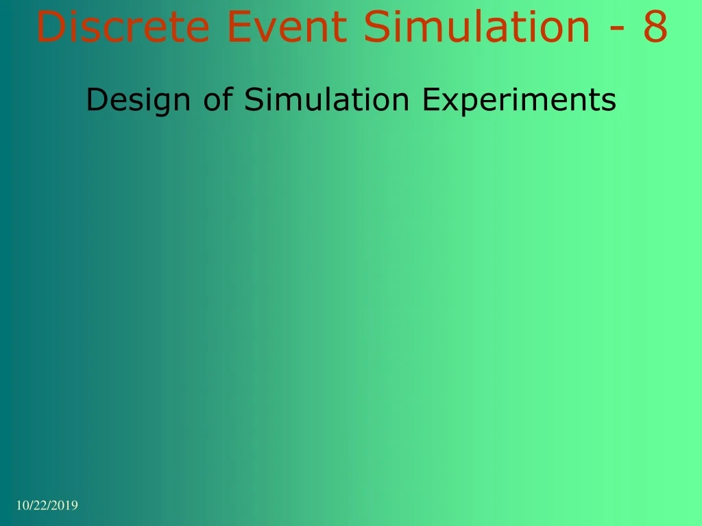 discrete event simulation 8