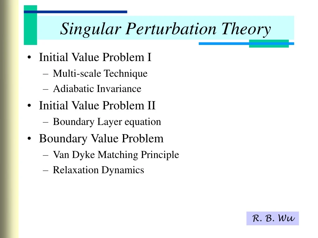 singular perturbation theory