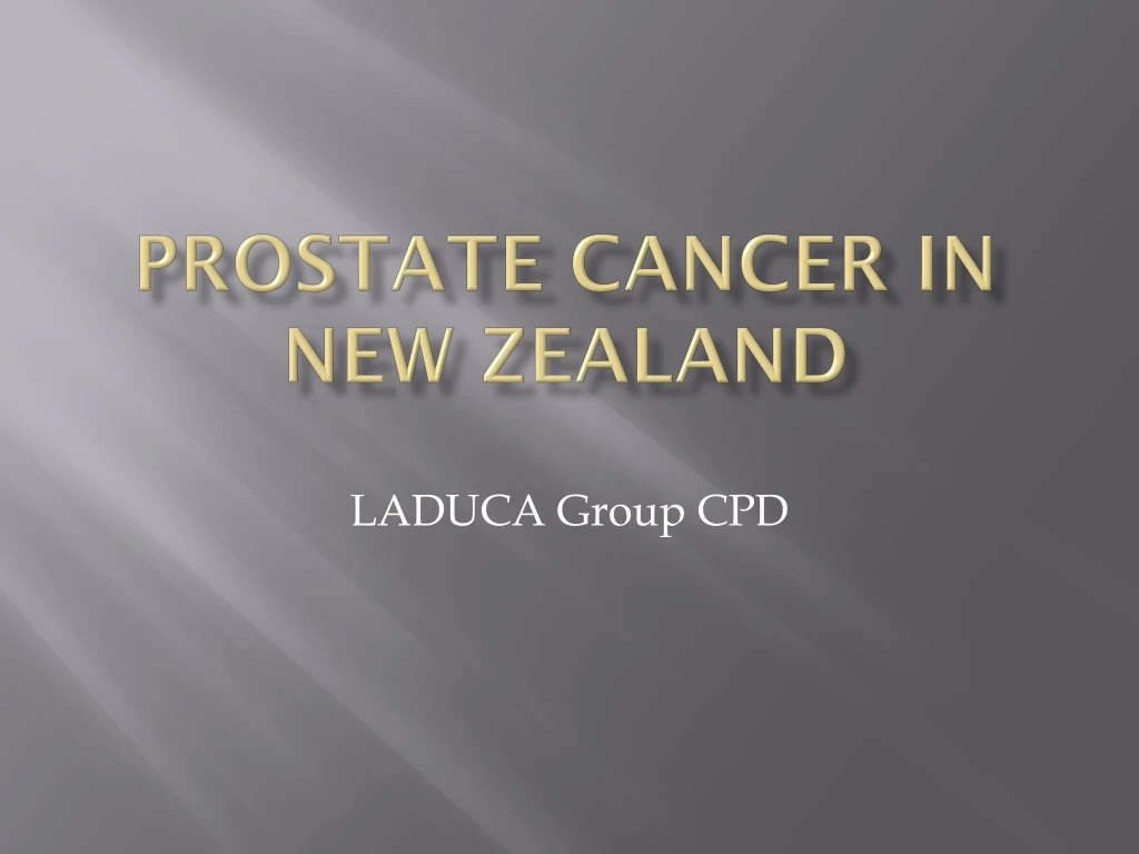 prostate cancer in new zealand