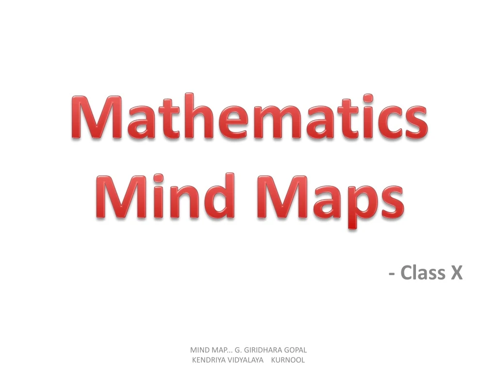 mathematics mind maps