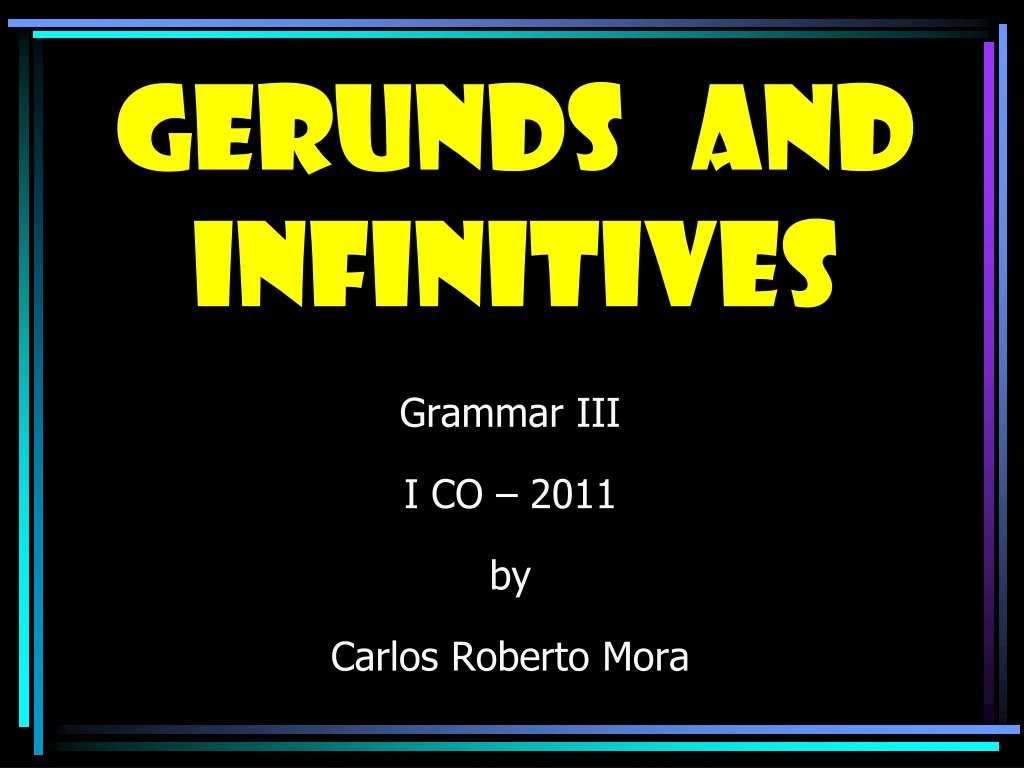 gerunds and infinitives