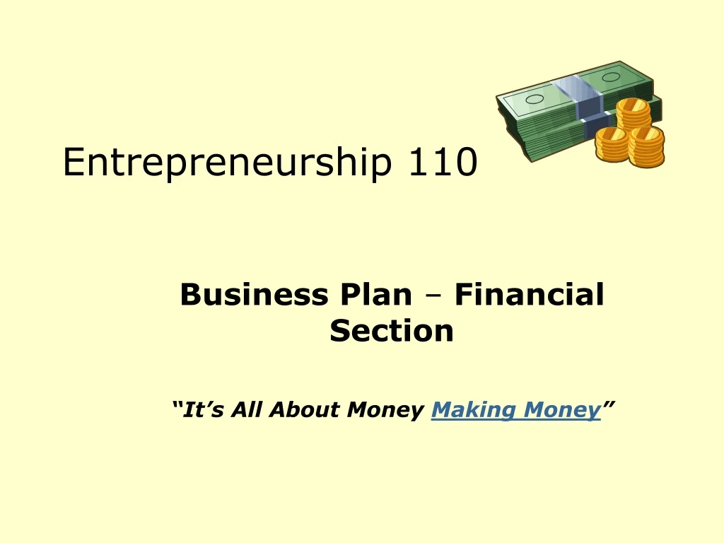 entrepreneurship 110