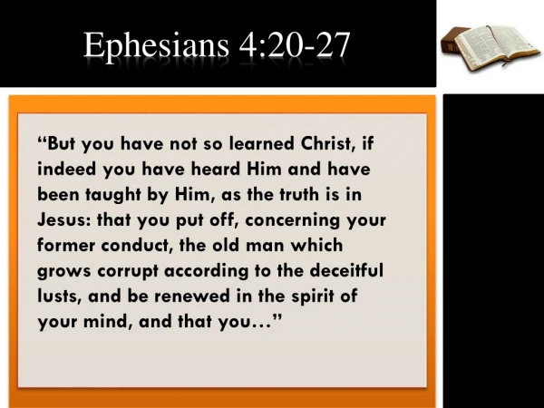 Ephesians 4:20-27