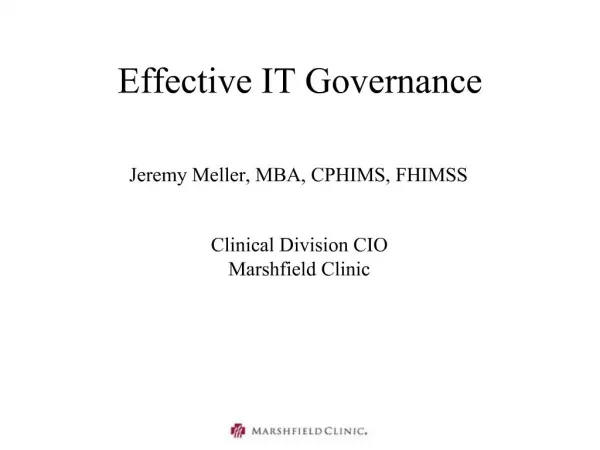 Effective IT Governance