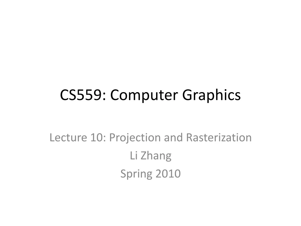 cs559 computer graphics