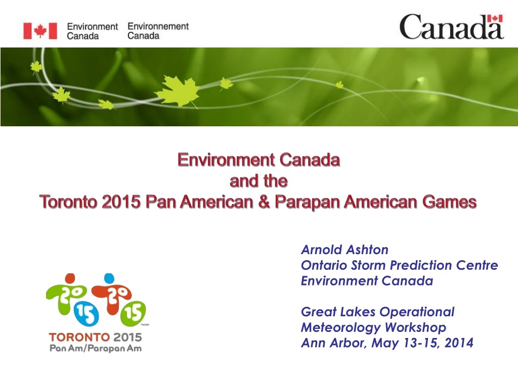 environment canada and the toronto 2015