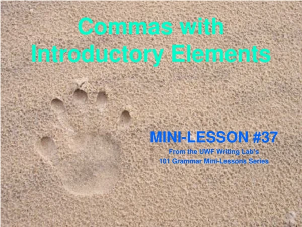 Commas with Introductory Elements