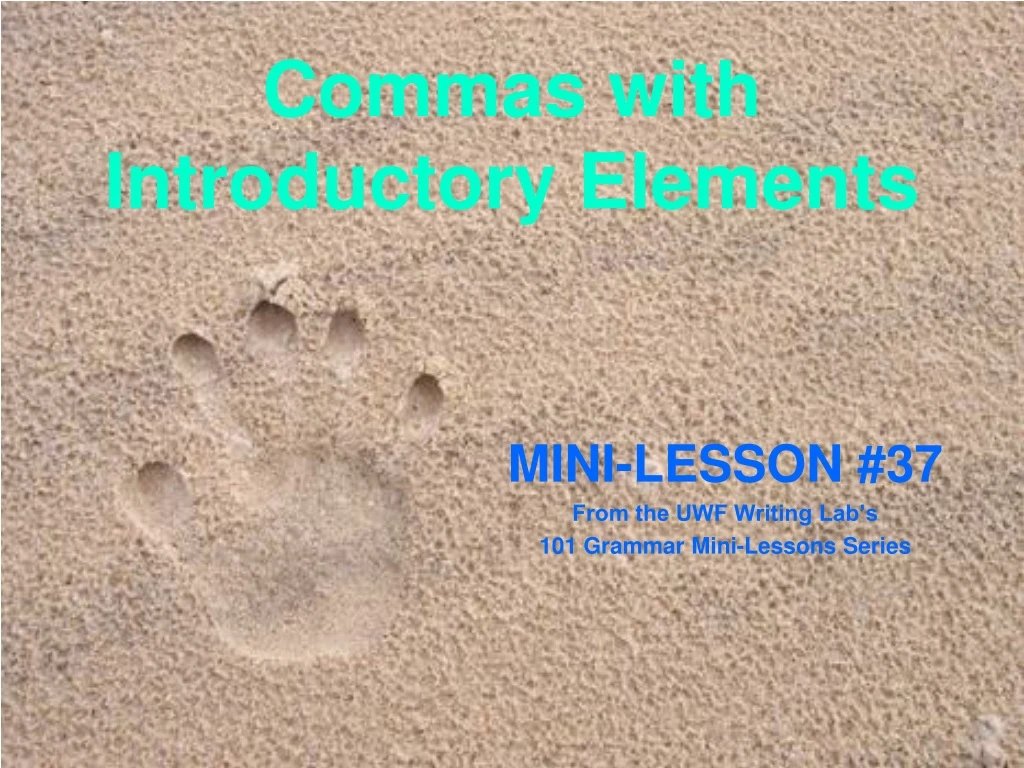 commas with introductory elements