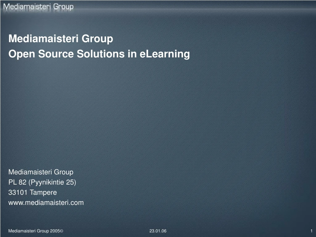 mediamaisteri group open source solutions in elearning