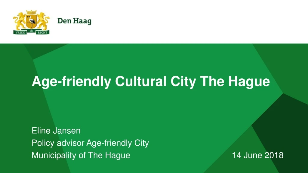 age friendly cultural city the hague