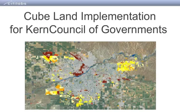 Cube Land Implementation for Kern Council of Governments