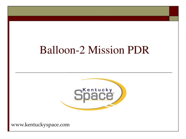 Balloon-2 Mission PDR