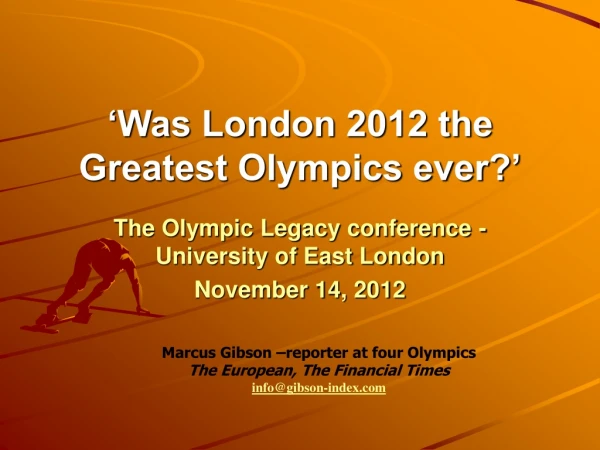‘Was London 2012 the Greatest Olympics ever?’