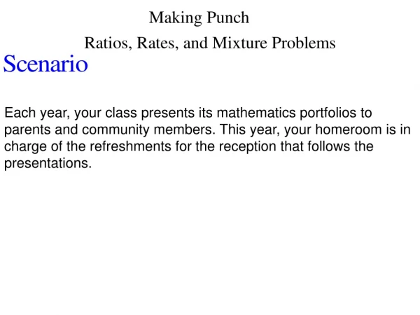 In this lesson, I will: Use ratios to make connections.