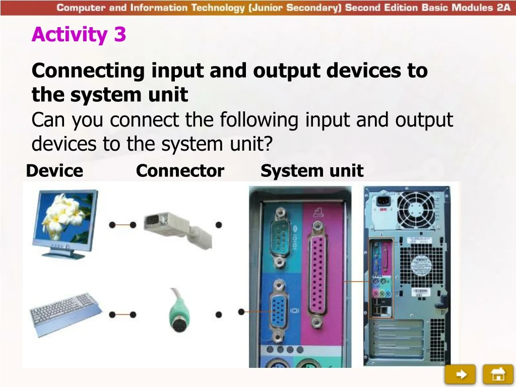 activity 3 connecting input and output devices