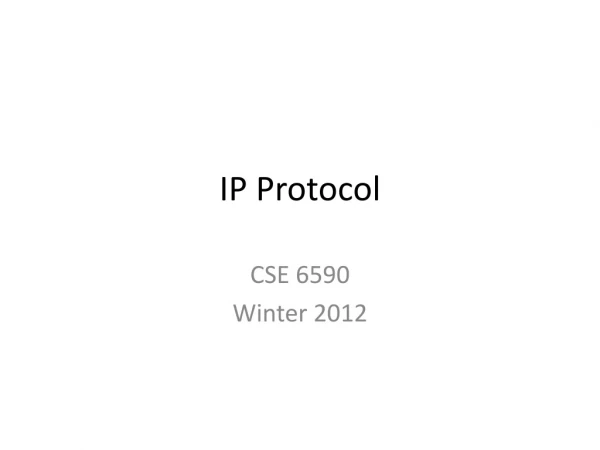 IP Protocol