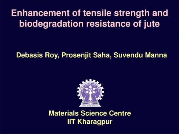 Enhancement of tensile strength and biodegradation resistance of jute