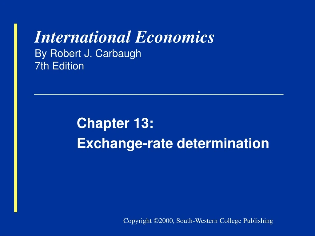 international economics by robert j carbaugh 7th edition