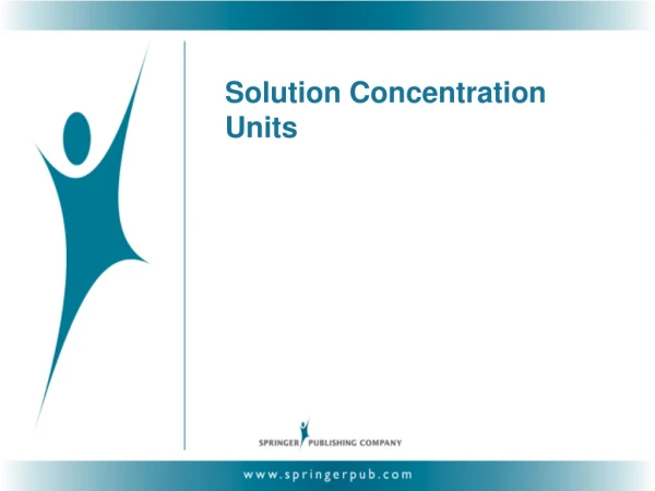 Solution Concentration Units