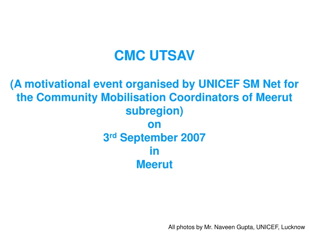 cmc utsav a motivational event organised