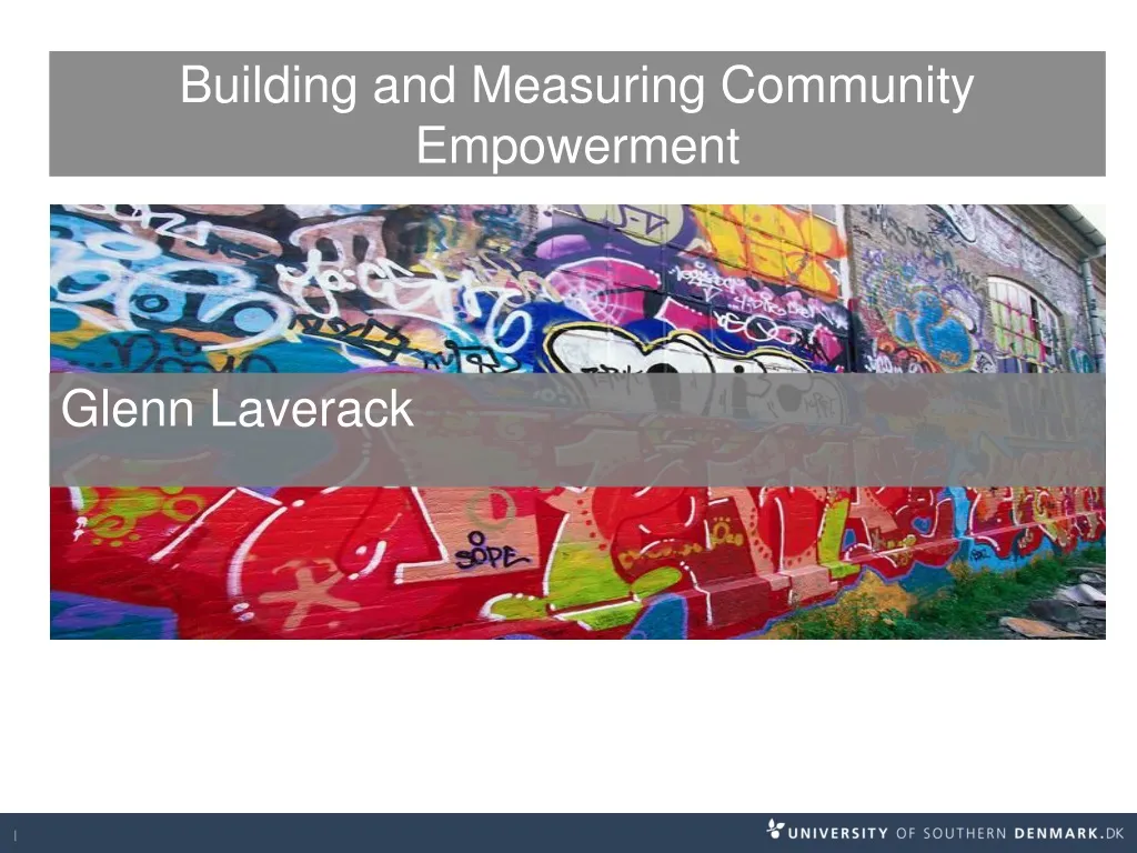 building and measuring community empowerment