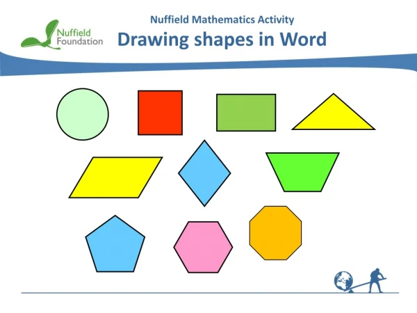 Nuffield Mathematics Activity Drawing shapes in Word