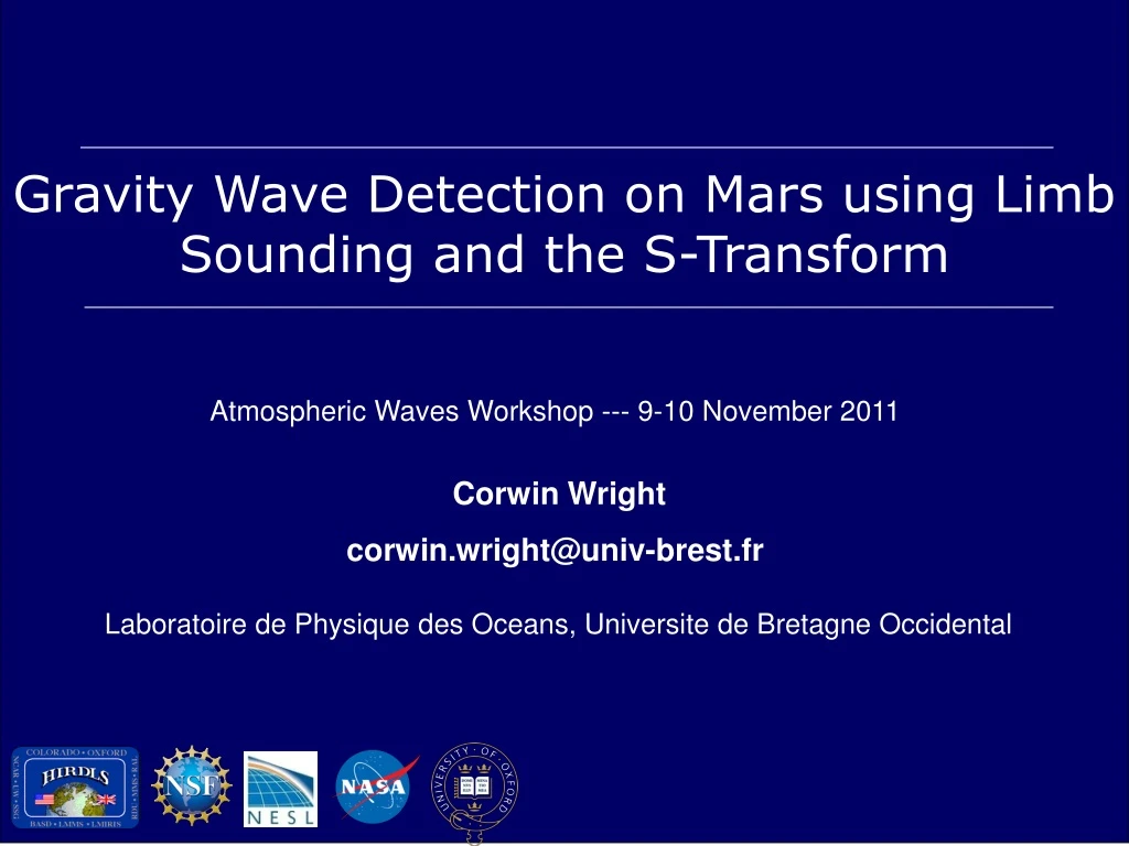 gravity wave detection on mars using limb