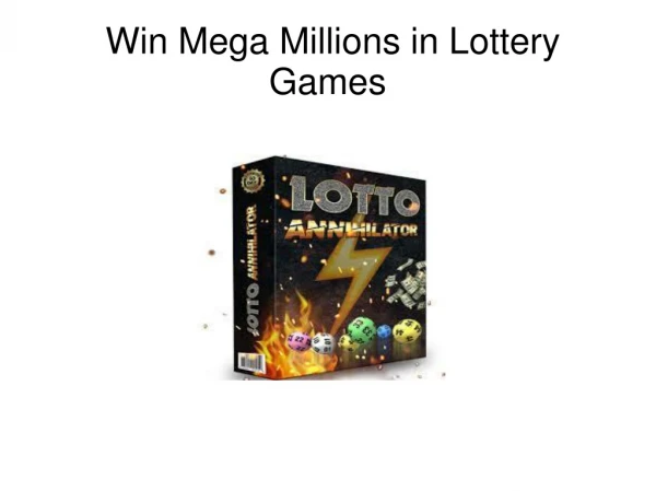 Win Mega Millions in Lottery Games