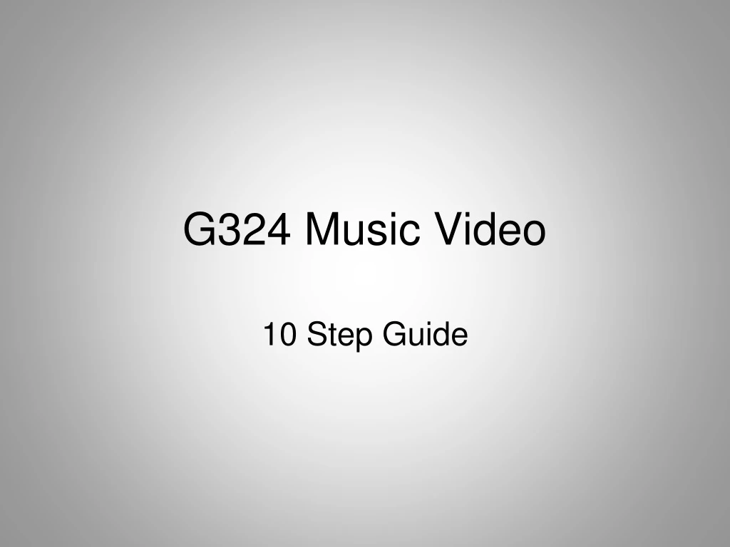 g324 music video