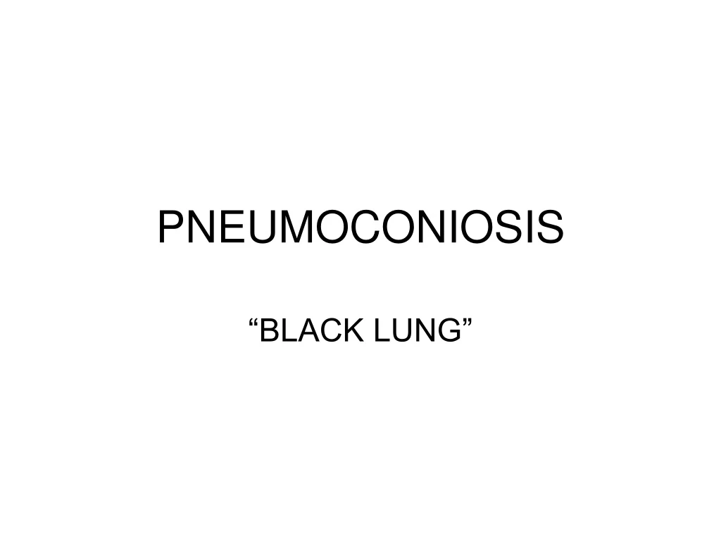 pneumoconiosis