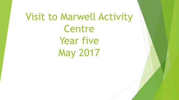 Visit to Marwell Activity Centre Year five May 2017