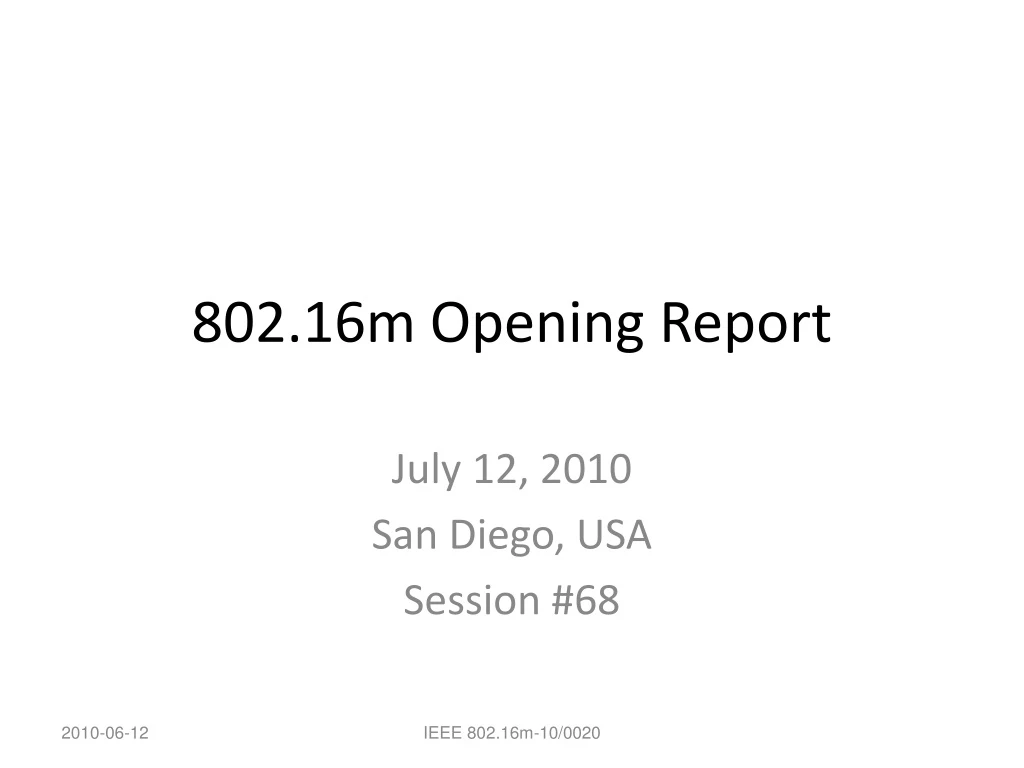 802 16m opening report