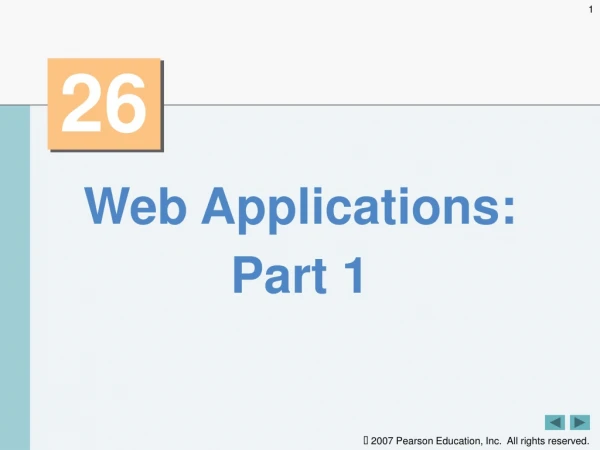 Web Applications: Part 1