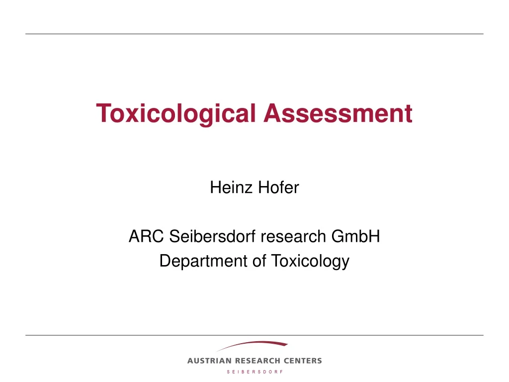 toxicological assessment